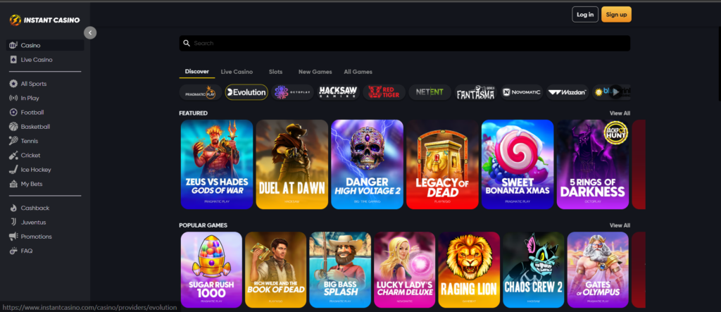 Instant Casino Igre